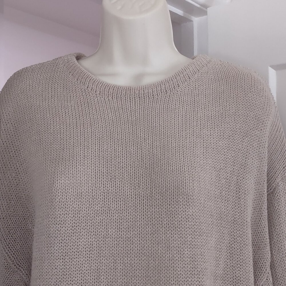 NWT New Zara Basic Knit Sweater Beige Sand Color Size M/L - Picture 9 of 11